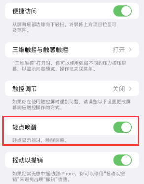 安吉苹果授权维修站分享iPhone轻点无法唤醒怎么办 