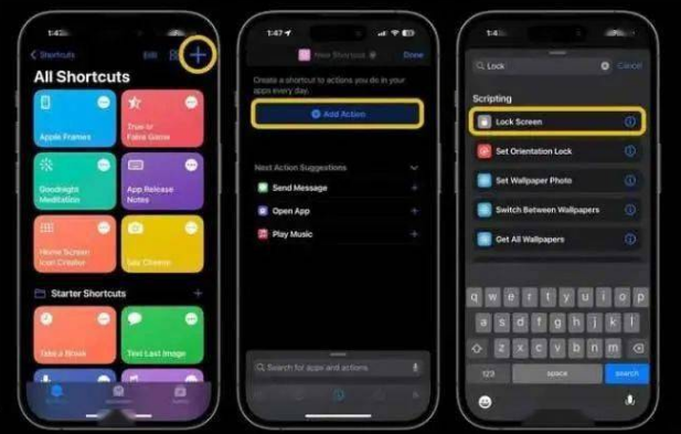 安吉苹果14锁屏维修店分享iPhone14升级iOS16.4后如何创建锁屏快捷方式 